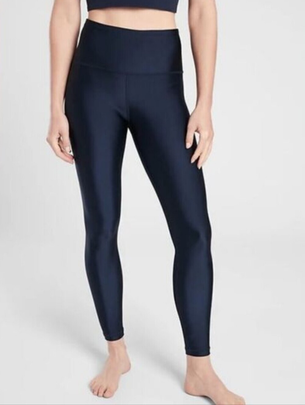 Athleta Elation Shine Tight High-Waist Black Active Leggings